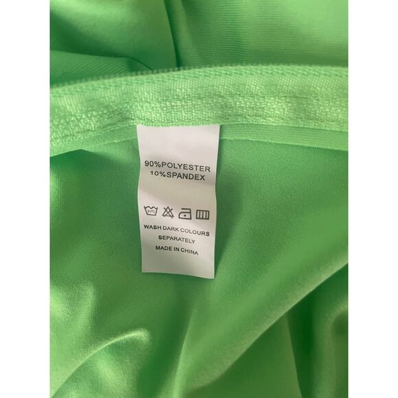 New Adult Unisex Size S/M Green Spandex One Piece Costume - Picture 11 of 13